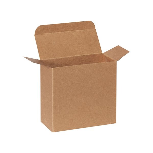 Bsc Preferred 5 1/4 x 2 1/4 x 5 1/4'' Kraft Reverse Tuck Folding Cartons, 250PK RTC49 - main